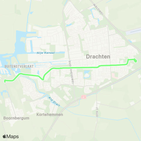 Arriva De Wilgen - Drachten, Transferium Oost map