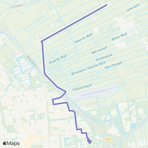 Arriva Drachtstercompagnie - Drachten, Transferium Oost map