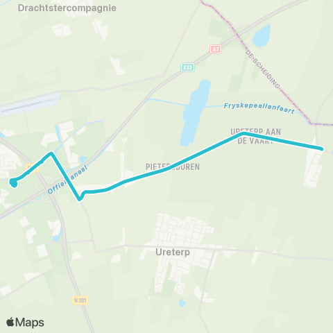 Arriva Frieschepalen - Drachten, Transferium Oost map