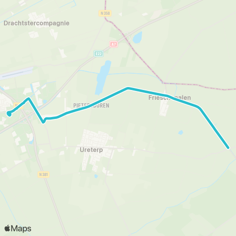 Arriva Siegerswoude - Drachten, Transferium Oost map