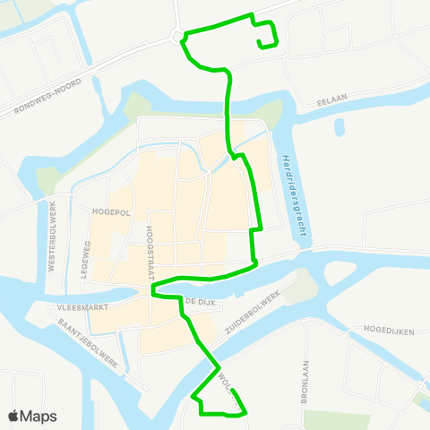 Arriva Dokkum, Woudpoort - Dokkum, Busstation map