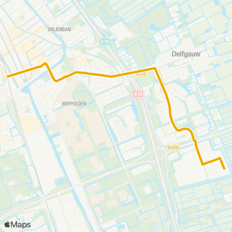 EBS Station Delft - Delfgauw map