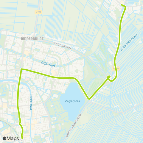 Arriva Alphen aan den Rijn - Ter Aar map