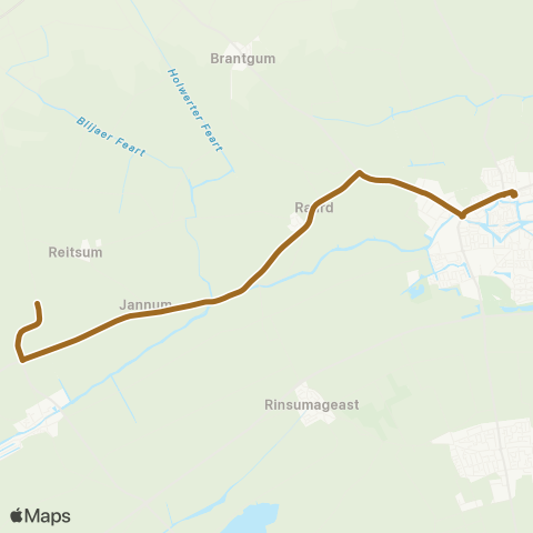 Arriva Jislum - Dokkum, Busstation map