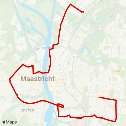 Arriva P+R Noord via Centrum - Heer map