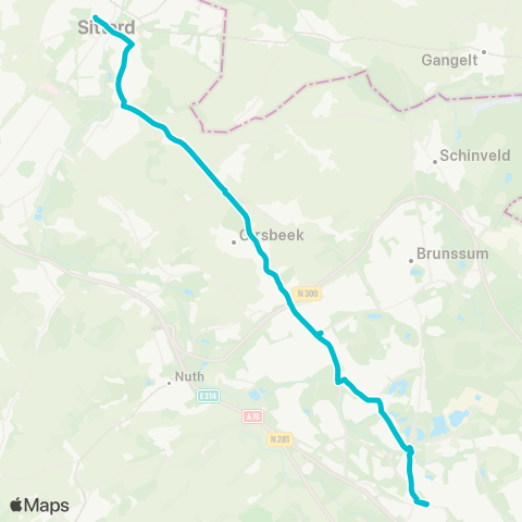 Arriva Heerlen via Hoensbroek - Sittard map