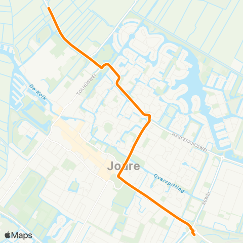 Arriva Snikzwaag - Joure, Busstation map