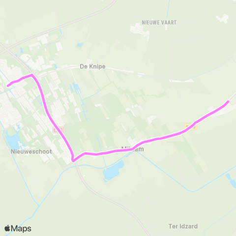 Arriva Nieuwehorne - Heerenveen, Busstation map