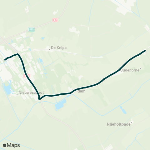 Arriva Oudehorne - Heerenveen, Busstation map