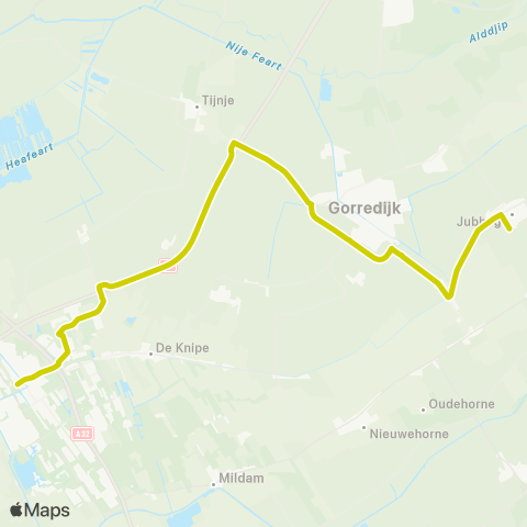 Arriva Jubbega - Heerenveen, Busstation map