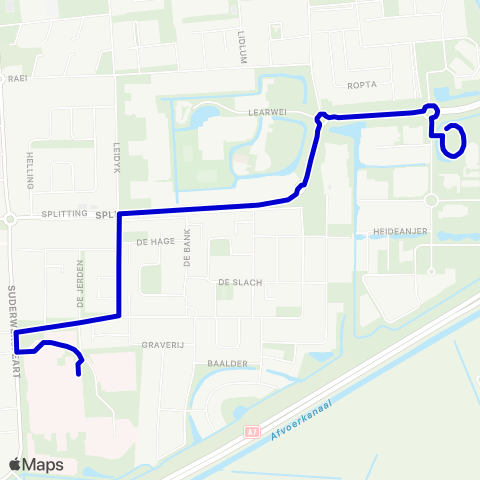 Arriva Drachten, Ziekenhuis - Transferium Oost map