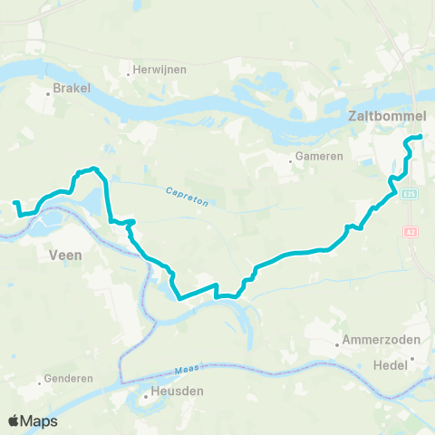 Arriva Zaltbommel - Poederoijen map