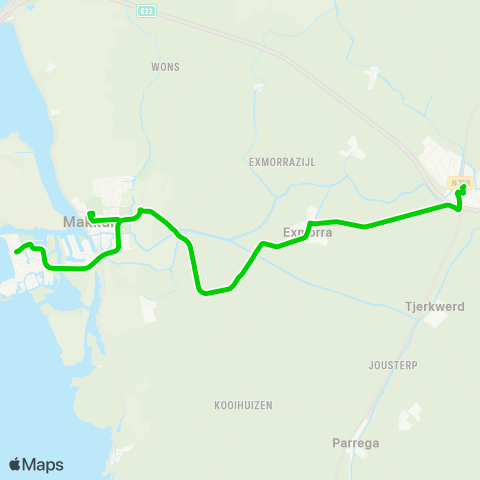 Arriva Makkum - Bolsward map