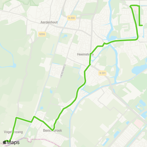 Connexxion Haarlem Schalkwijk - Vogelenzang Henk Lensenlaan map