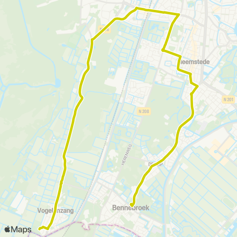 Connexxion Vogelenzang Henk Lensenlaan - Huis te Bennebroek map