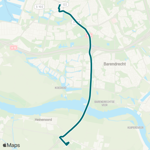 Connexxion pendel A Zuidplein rechtstreeks map
