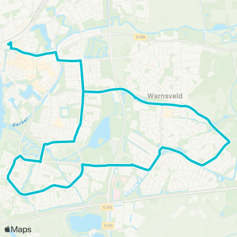 Arriva Zutphen via Warnsveld en Zuidwijken - Zutphen map