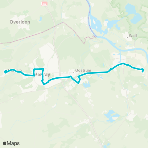 Arriva Merselo - Blitterswijck map