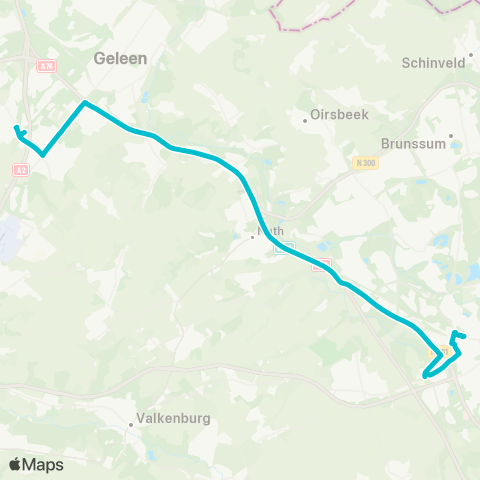 Arriva Heerlen via Neerbeek - Beek map