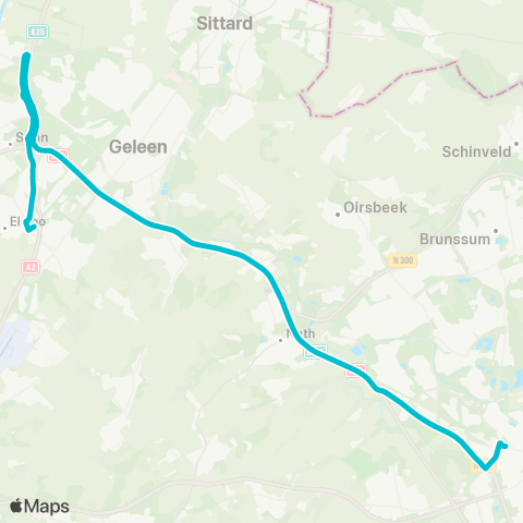 Arriva Heerlen via Chemelot - Beek map