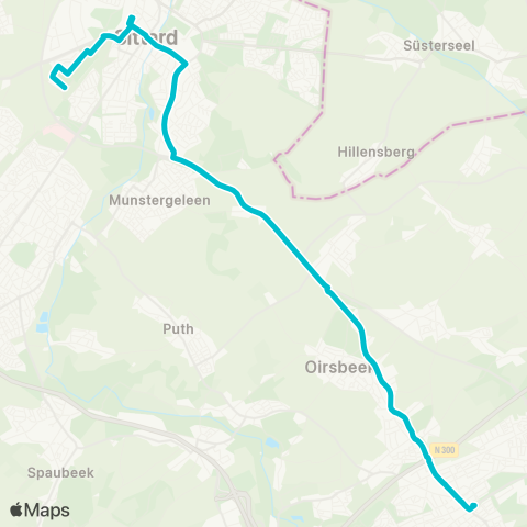 Arriva Hoensbroek - Sittard Sportzone map