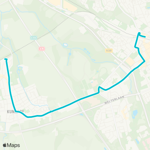 Arriva Heerlen via Zuyd Hogeschool - Voerendaal map