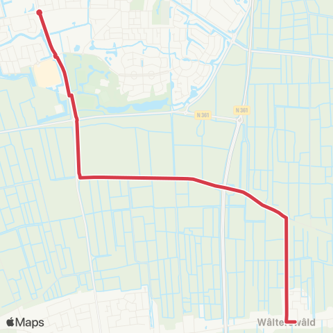 Arriva Wâlterswâld - Dokkum, Sionsberg map