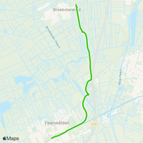 Arriva Broeksterwâld - Feanwâlden, Station map