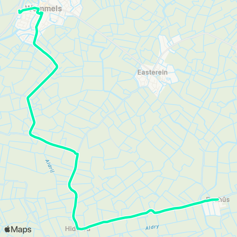 Arriva Reahûs - Wommels, Provinciale weg map