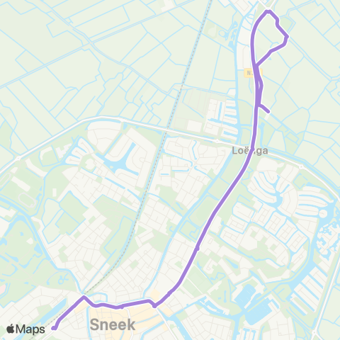 Arriva Loënga - Sneek, Busstation map