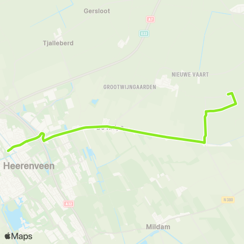 Arriva Jonkerslân - Heerenveen, Busstation map