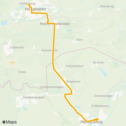 EBS Hoogeveen - Hardenberg map