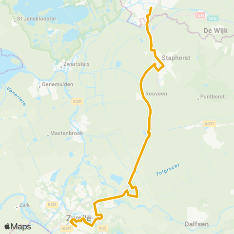 EBS Meppel - Zwolle map