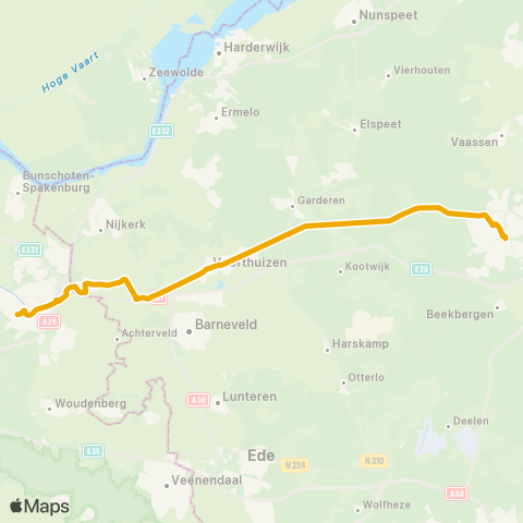 EBS Amersfoort - Apeldoorn map