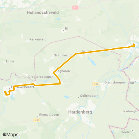 EBS Dedemsvaart - Coevorden map