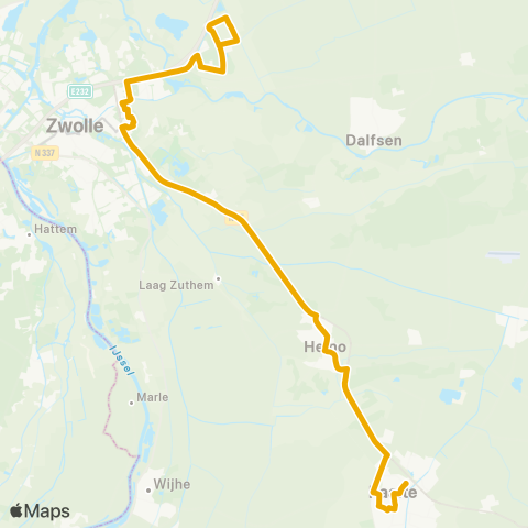 EBS Raalte - Zwolle Hessenpoort map