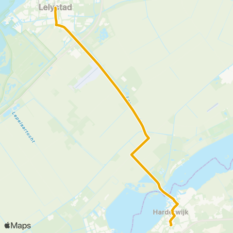 EBS Harderwijk - Lelystad Batavia Stad map