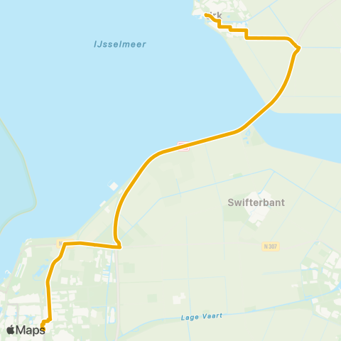 EBS Urk - Lelystad map