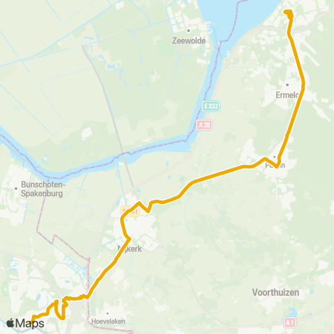 EBS Harderwijk - Amersfoort Guido de Bres map