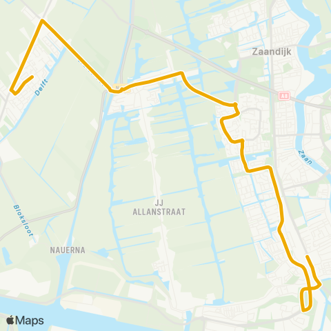 EBS Zaandam Station - Assendelft map