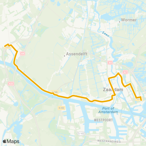 EBS Beverwijk - Zaandam De Vlinder map