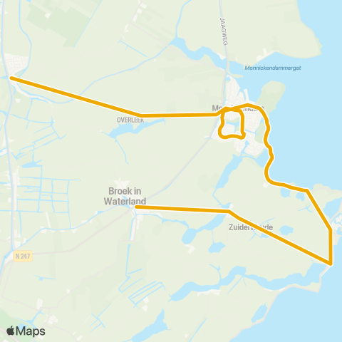 EBS Ilpendam via Monnickendam - Broek in Waterland map