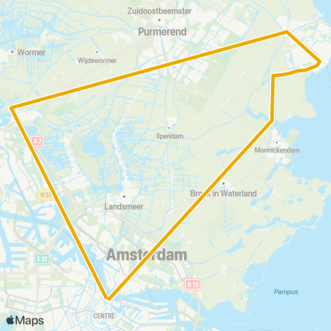 EBS Amsterdam via Zaanse Schans - Volendam map