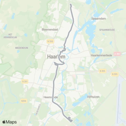 Connexxion Delftplein / Spaarne Gasth - Cruquius Spaarne Werkt map