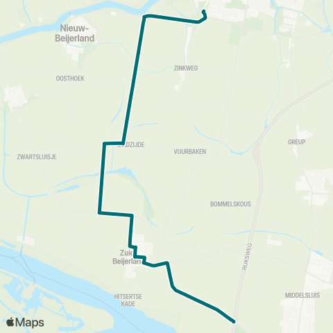 Connexxion Numansdorp - Oud-Beijerland map