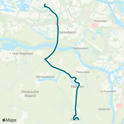 Connexxion Strijen - Rotterdam map