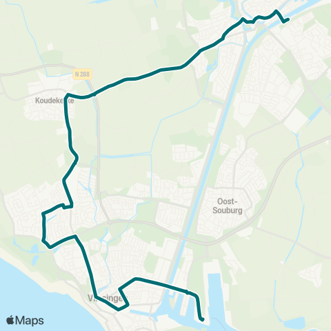 Connexxion Middelburg - Koudekerke - Vlissingen map
