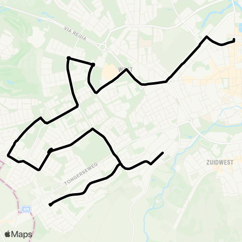 Arriva Boschstraat - Wolder (Borrelbus) map