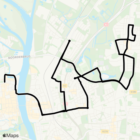 Arriva Boschstraat - Amby (Borrelbus) map