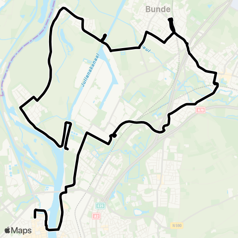 Arriva Boschstraat - Borgharen (Borrelbus) map